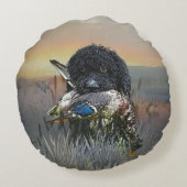 狩り犬 ラウンドクッション (裏面)