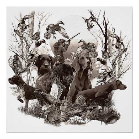 狩り犬(GSP) (GWP)ポスター ポスター (正面)