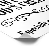 狩り神の生き物のおもしろい狩り ポスター (角)