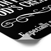 狩り神の生き物のおもしろい狩り ポスター (角)