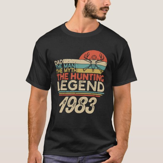 狩り神話レジェンドマン生まれパパ1983年ヴィンタ Tシャツ (正面)