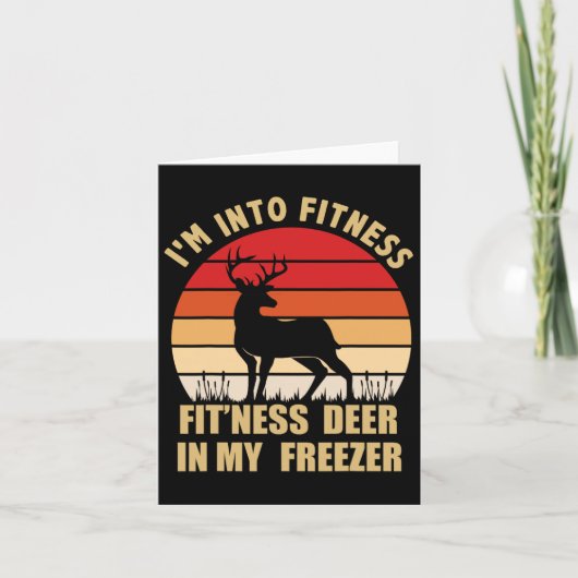 狩り私はフィットネス鹿の冷凍庫ハンターにおもしろい入る カード (正面)