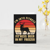 狩り私はフィットネス鹿の冷凍庫ハンターにおもしろい入る カード (黄色い花)