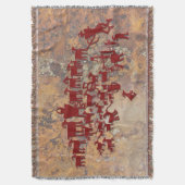 狩り素晴らしペトログリフパネル スローブランケット (正面縦)