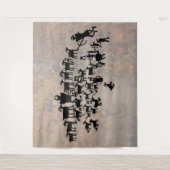 狩り素晴らしペトログリフパネル タペストリー (正面)