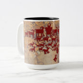 狩り素晴らしペトログリフパネル ツートーンマグカップ (正面左)