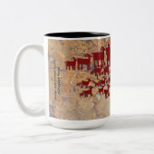 狩り素晴らしペトログリフパネル ツートーンマグカップ (左)