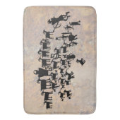 狩り素晴らしペトログリフパネル バスマット (正面縦)