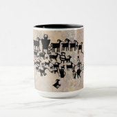 狩り素晴らしペトログリフパネル マグカップ (中央)