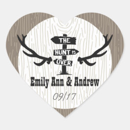 狩り素朴がハートを超える形状日付シールを保存 ラウンドシール