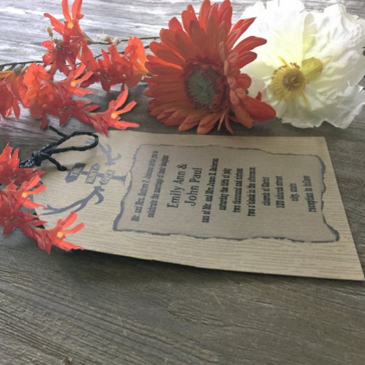 狩り素朴はクラフトに結婚展示されている 招待状