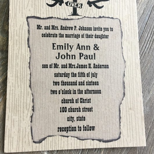 狩り素朴はクラフトに結婚展示されている 招待状