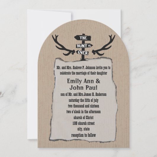 狩り素朴はクラフトに結婚展示されている 招待状