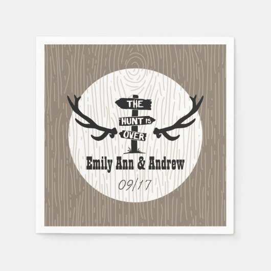 狩り素朴はバーンウッドより スタンダードカクテルナプキン (正面)
