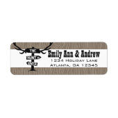 狩り素朴はバーンウッド差出人住所 ラベル (正面)