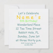 狩り蝶～招待状 招待状 (裏面)