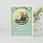 狩り誕生日招待状(ベビーまたは子) 招待状 (スタンド正面)