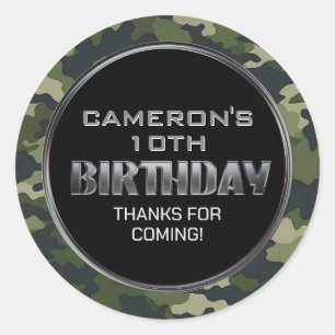 狩り軍隊誕生日 ラウンドシール