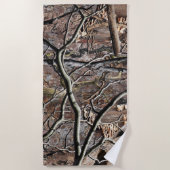 狩り迷彩パターン8 ビーチタオル (正面)