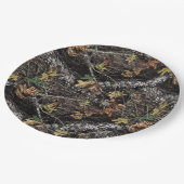 狩り迷彩柄カモフラージュパーティープレート（シャワー用） ペーパープレート (アングル)
