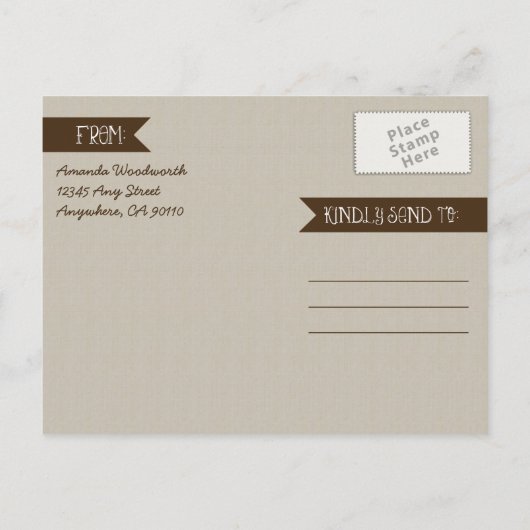 狩り迷彩柄カレンダー写真を保存する日付カード 案内ポストカード (裏面)