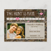 狩り迷彩柄カレンダー写真を保存する日付カード 案内ポストカード (正面)