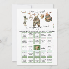 狩り迷彩柄リトルハンターゲストビンゴを見つける 招待状