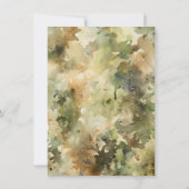 狩り迷彩柄物干しベビー予測ゲーム 招待状 (裏面)