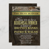 狩り迷彩柄結婚のリハーサルディナー招待状 招待状 (正面/裏面)