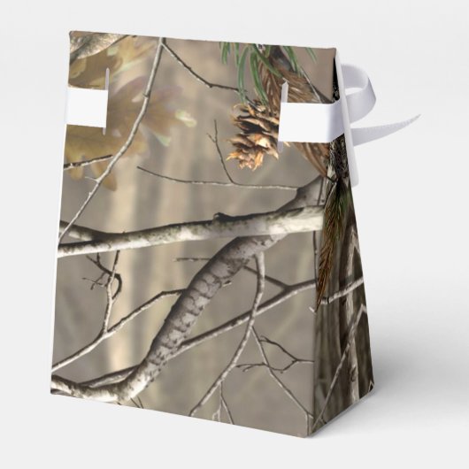 狩り迷彩柄結婚式の引き出物の天幕 フェイバーボックス (裏面サイド)