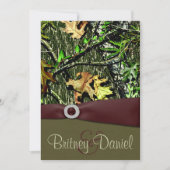 狩り迷彩柄結婚式招待状 招待状 (正面)