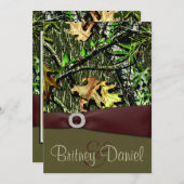 狩り迷彩柄結婚式招待状 招待状 (正面/裏面)