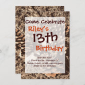 狩り迷彩柄迷彩の贈り物,ハンターに 招待状 (正面/裏面)