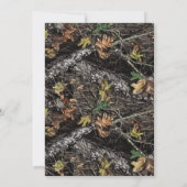 狩り迷彩柄+チョークリハーサルディナー招待状 招待状 (裏面)