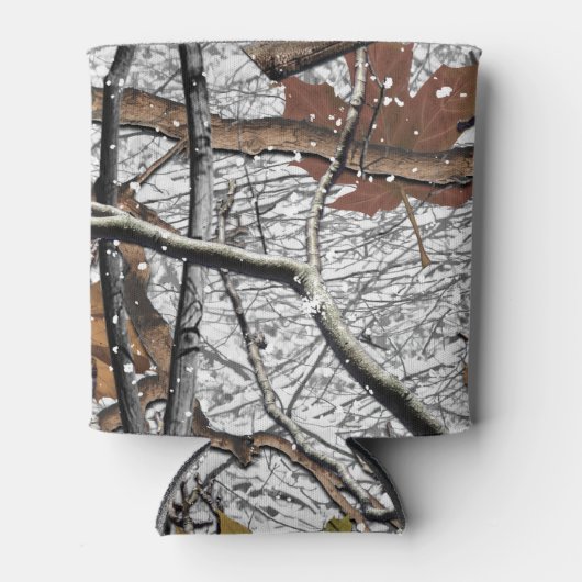 狩り迷彩雪パターン2 缶クーラー (正面)