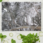 狩り迷彩雪パターン4 キッチンタオル (折り畳み)