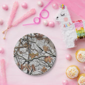 狩り迷彩雪図2 ペーパープレート (パーティー)