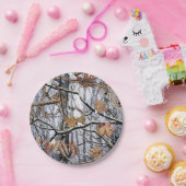 狩り迷彩雪図3 ペーパープレート (パーティー)