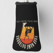 狩り追加ネームアウトドアディアエルクワイルダネスキャンプ ゴルフヘッドカバー (回転90)