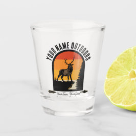 狩り追加ネームアウトドアディアエルクワイルダネスキャンプ ショットグラス