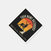 狩り追加ネームアウトドアディアエルクワイルダネスキャンプ スタンダードカクテルナプキン (角)