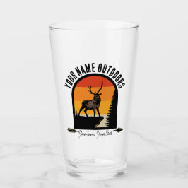 狩り追加ネームアウトドアディアエルクワイルダネスキャンプ タンブラーグラス