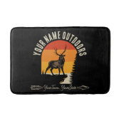 狩り追加ネームアウトドアディアエルクワイルダネスキャンプ バスマット (正面)