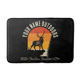 狩り追加ネームアウトドアディアエルクワイルダネスキャンプ バスマット