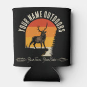 狩り追加ネームアウトドアディアエルクワイルダネスキャンプ 缶クーラー (裏面)