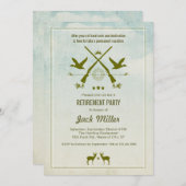 狩り退職パーティの招待状 招待状 (正面/裏面)