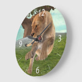 狩り雌 ラージ壁時計 (傾斜)