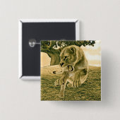 狩り雌 缶バッジ (正面&裏面)