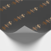 狩り魚釣りベアアウトドアワイルドネスキャンピング ラッピングペーパー (角)