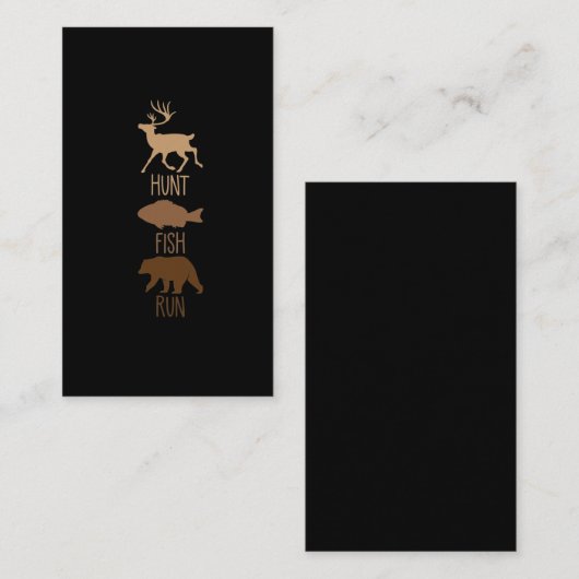 狩り魚釣りベアアウトドアワイルドネスキャンピング 名刺 (正面/裏面)